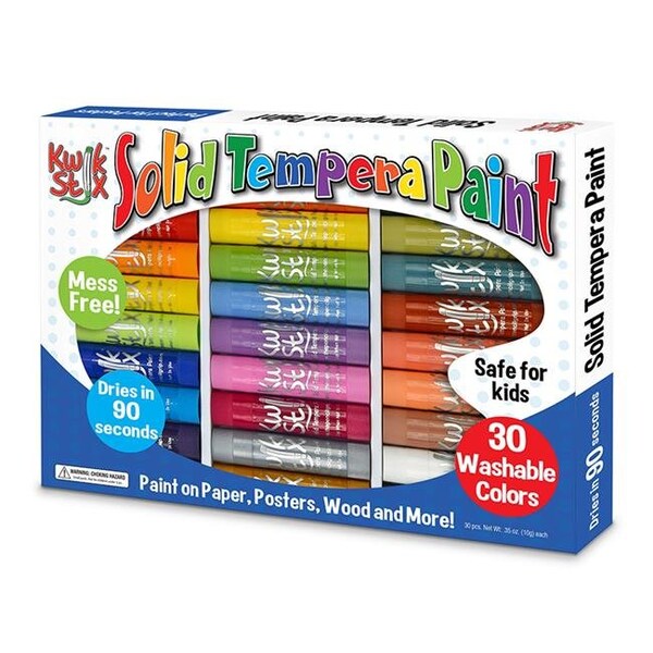 The Pencil Grip The Pencil Grip TPG681 Kwik Stix Tempera Paint Art 30 Colors Set; Assorted Color TPG681 - main